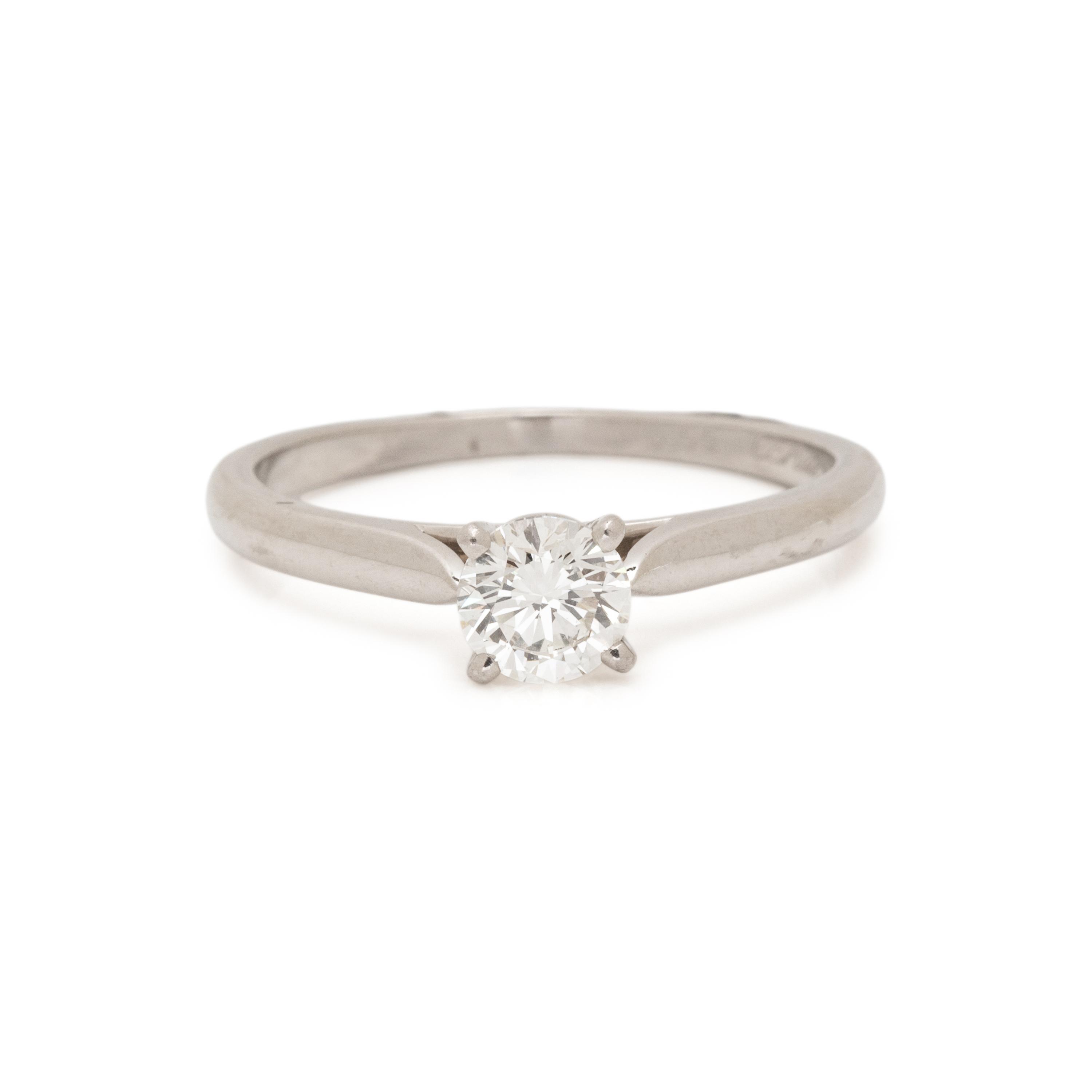 CARTIER, PLATINUM AND DIAMOND RING