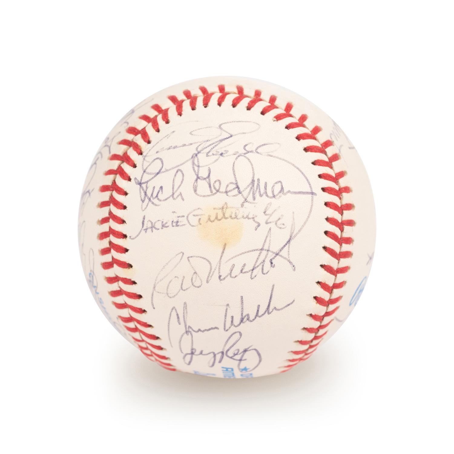 A 1983 Boston Red Sox Team Signed Autograph Baseball with 25 Signatures (Beckett Authentication Services Letter BAS Certified),