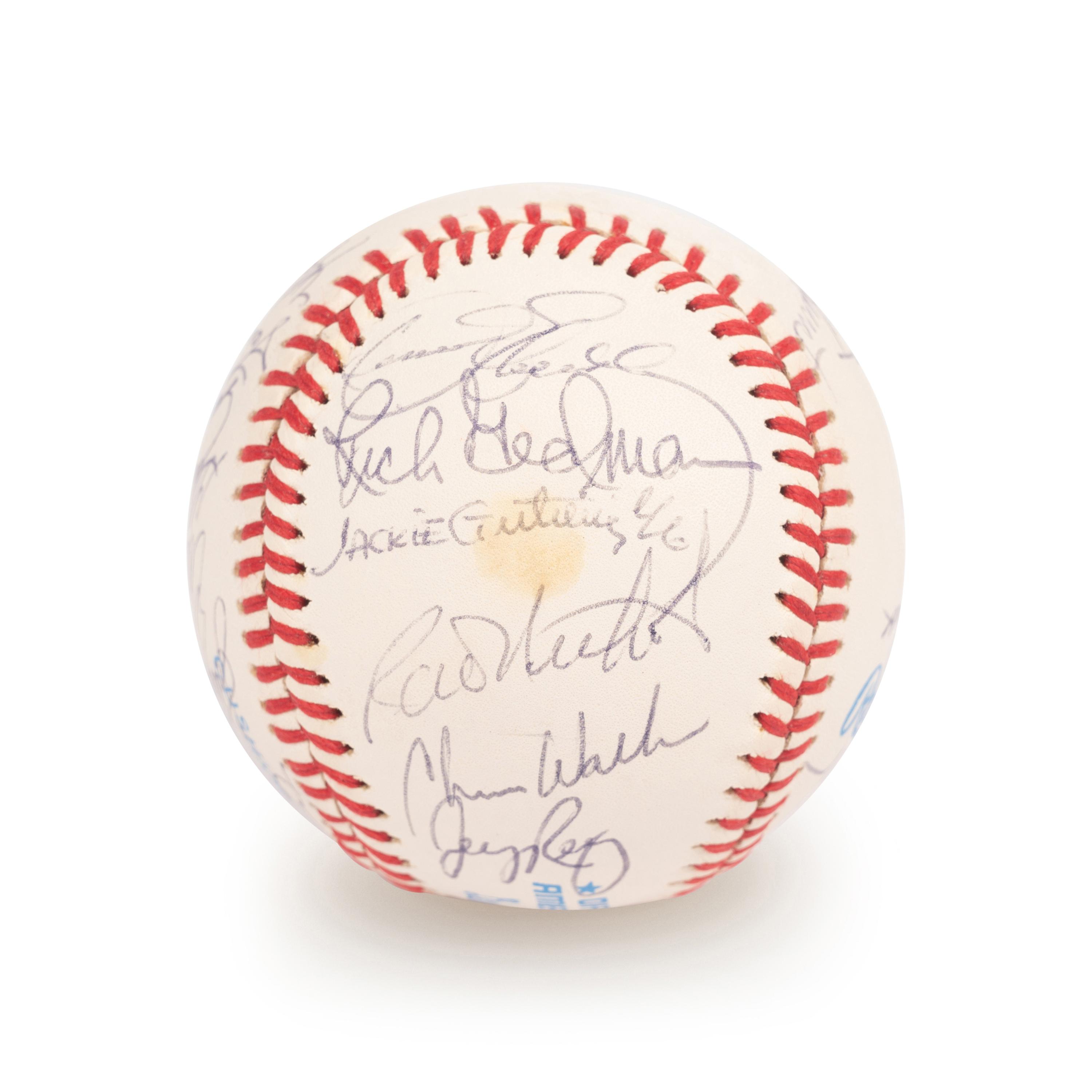A 1983 Boston Red Sox Team Signed Autograph Baseball with 25 Signatures (Beckett Authentication Services Letter BAS Certified),