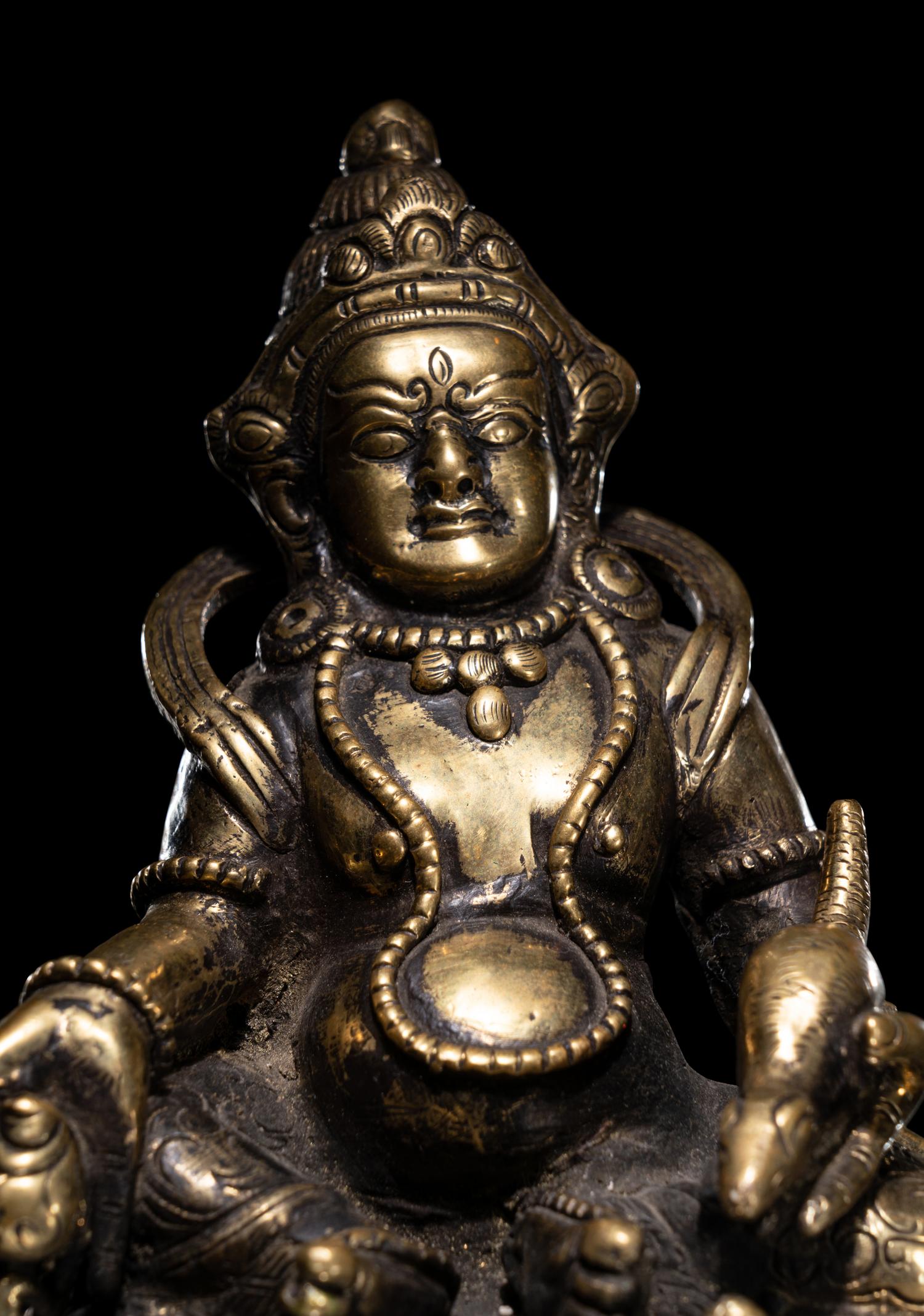 A Sino-Tibetan Gilt Bronze Figure of a Bodhisattva Vaisravana