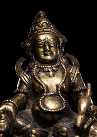 A Sino-Tibetan Gilt Bronze Figure of a Bodhisattva Vaisravana