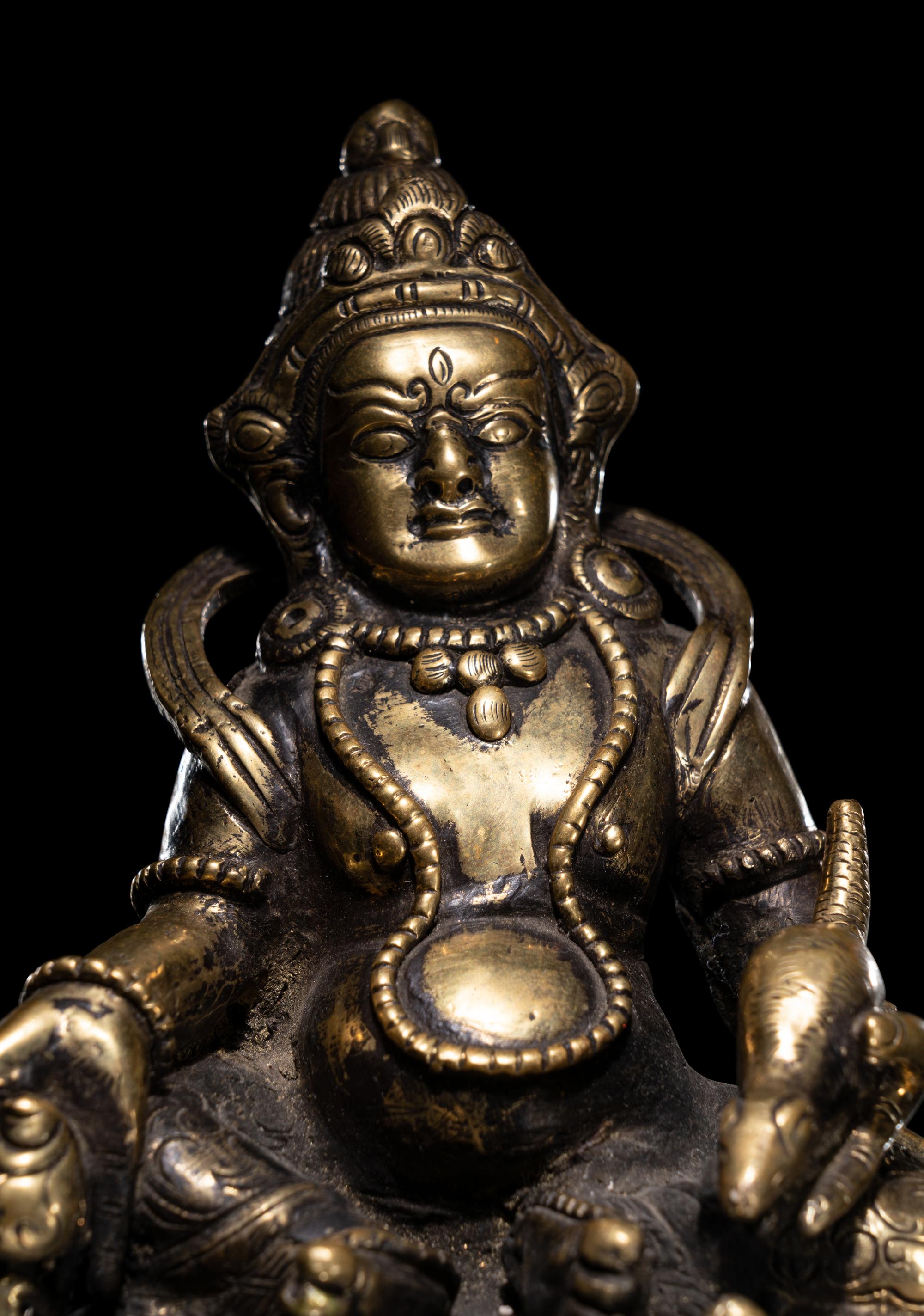A Sino-Tibetan Gilt Bronze Figure of a Bodhisattva Vaisravana