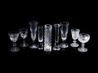 A Collection of Cut Glass Stemware Articles