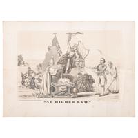 Antislavery Woodcut, No Higher Law , Ca 1850