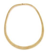 An 18 Karat Gold Tubogas Necklace, Italian, 46.00 dwts.