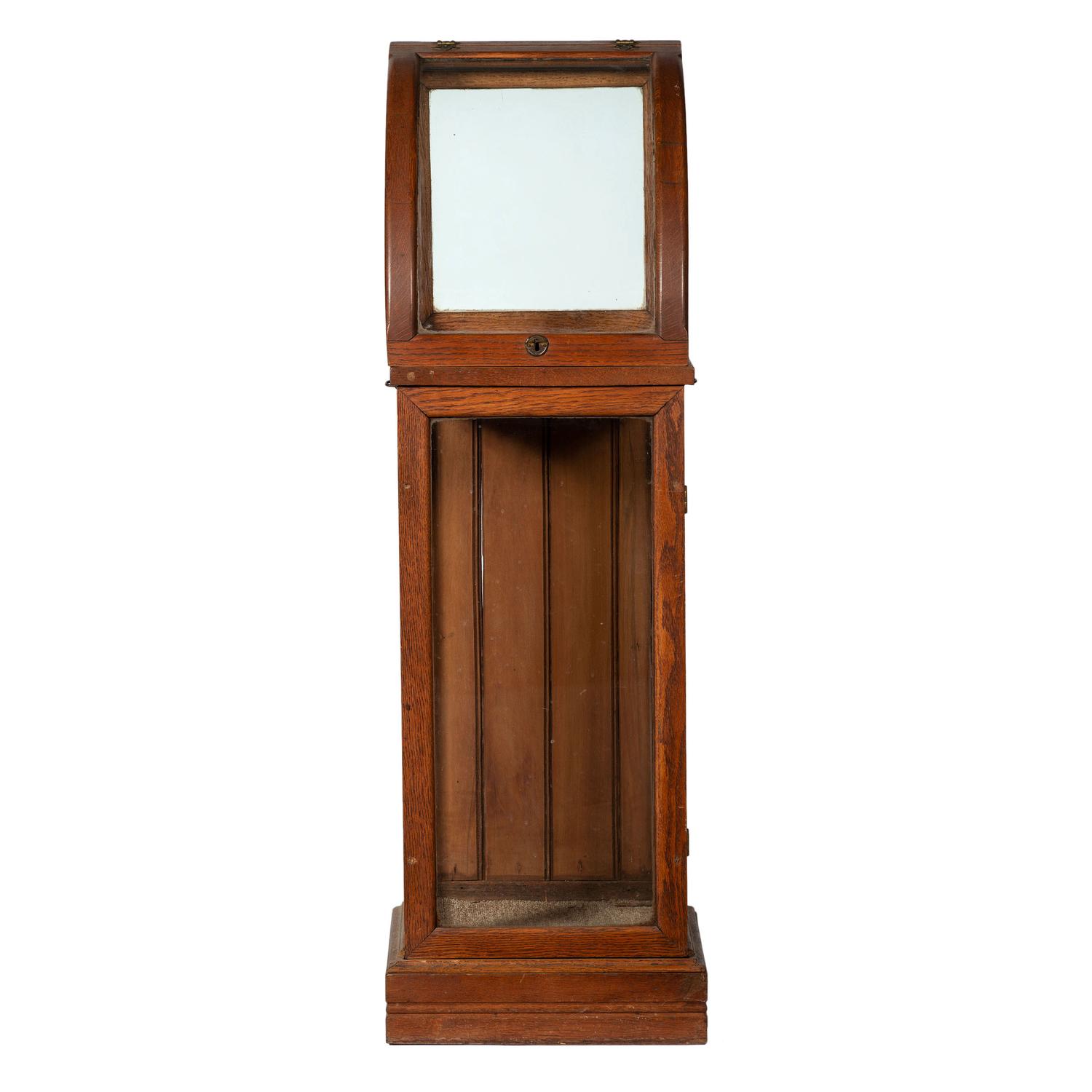 An Oak Frame Cane and Umbrella Display Case