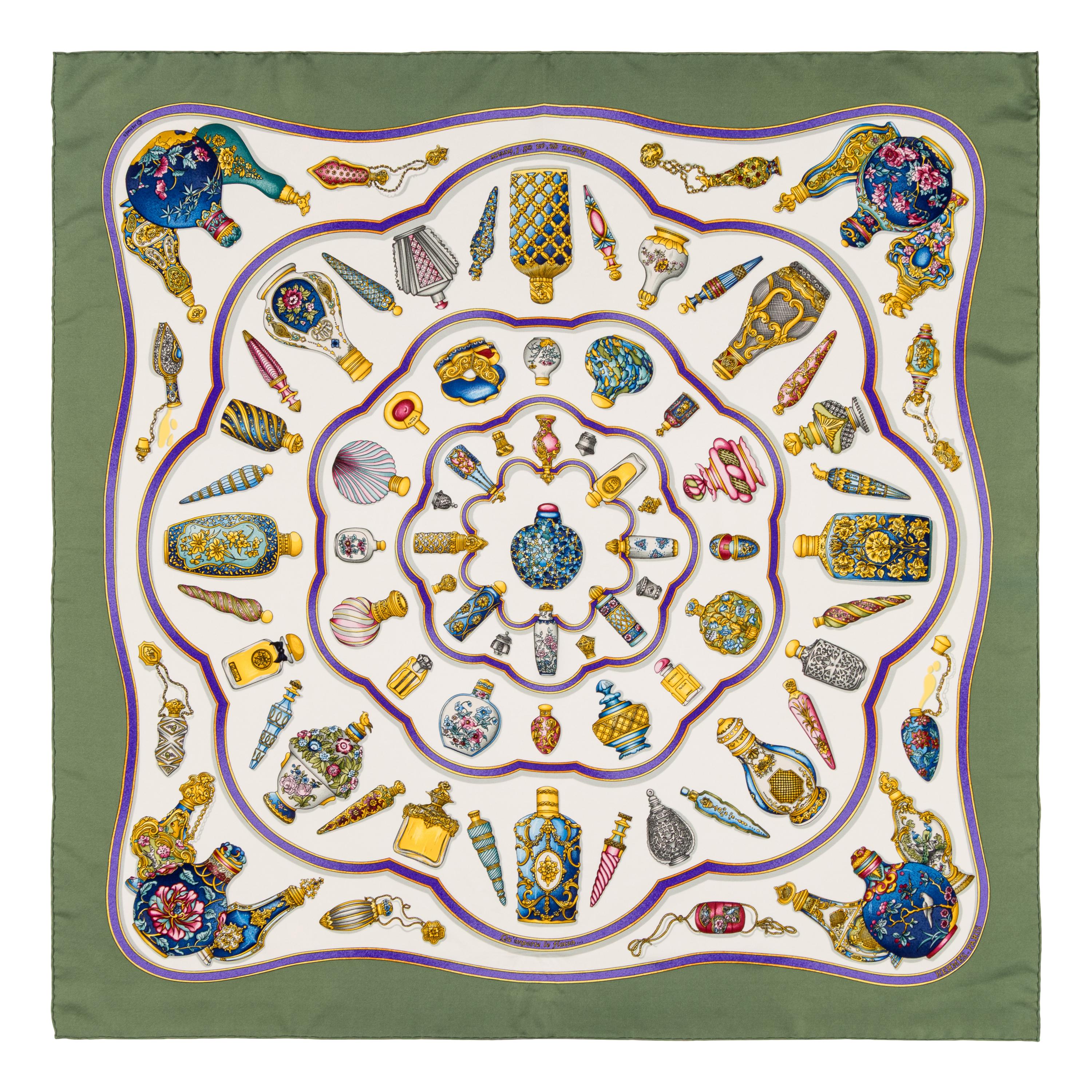 Hermès, Four Silk Scarves 90