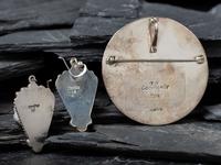 Sterling Silver Inlay Avanyu Pin / Pendant, PLUS
