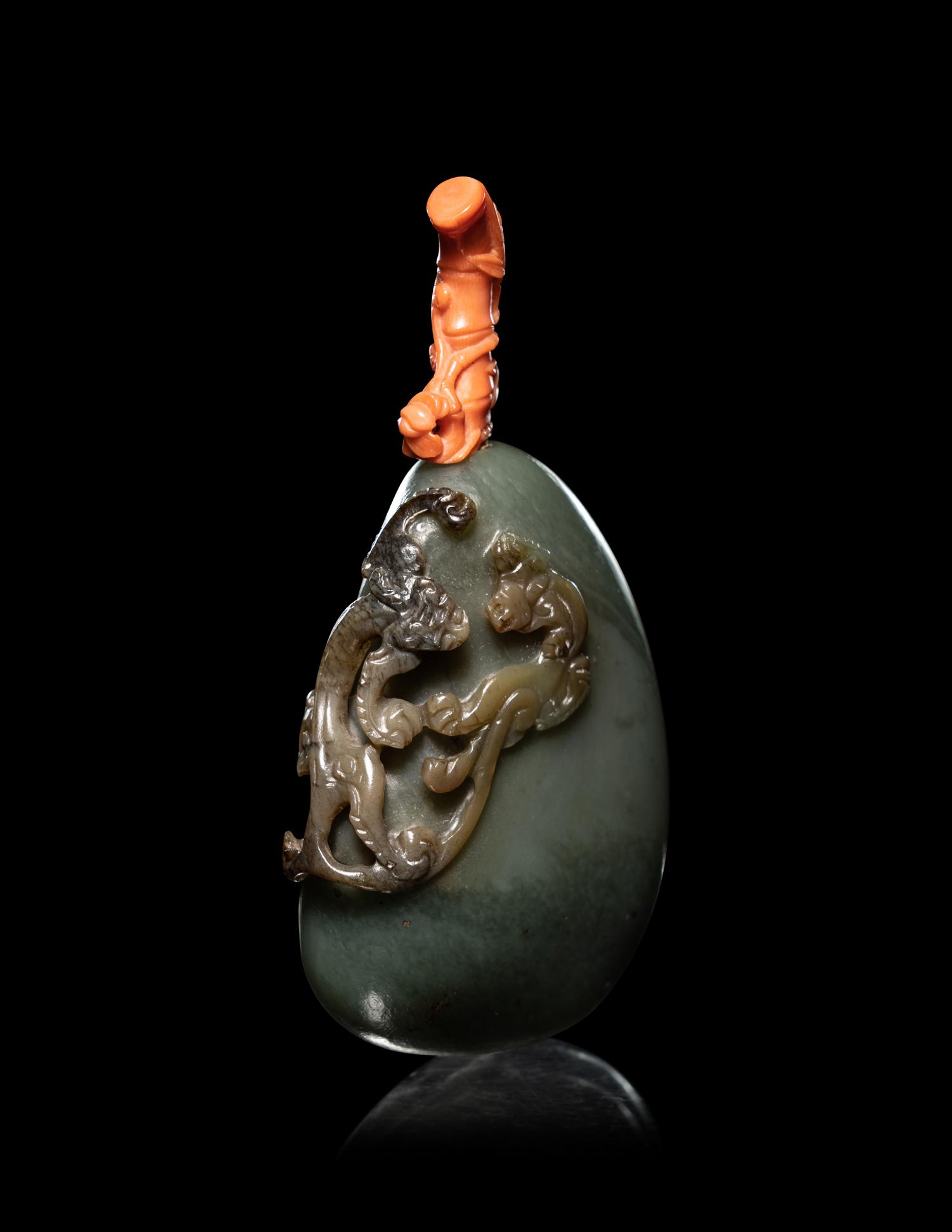 Three Hardstone Snuff Bottles
