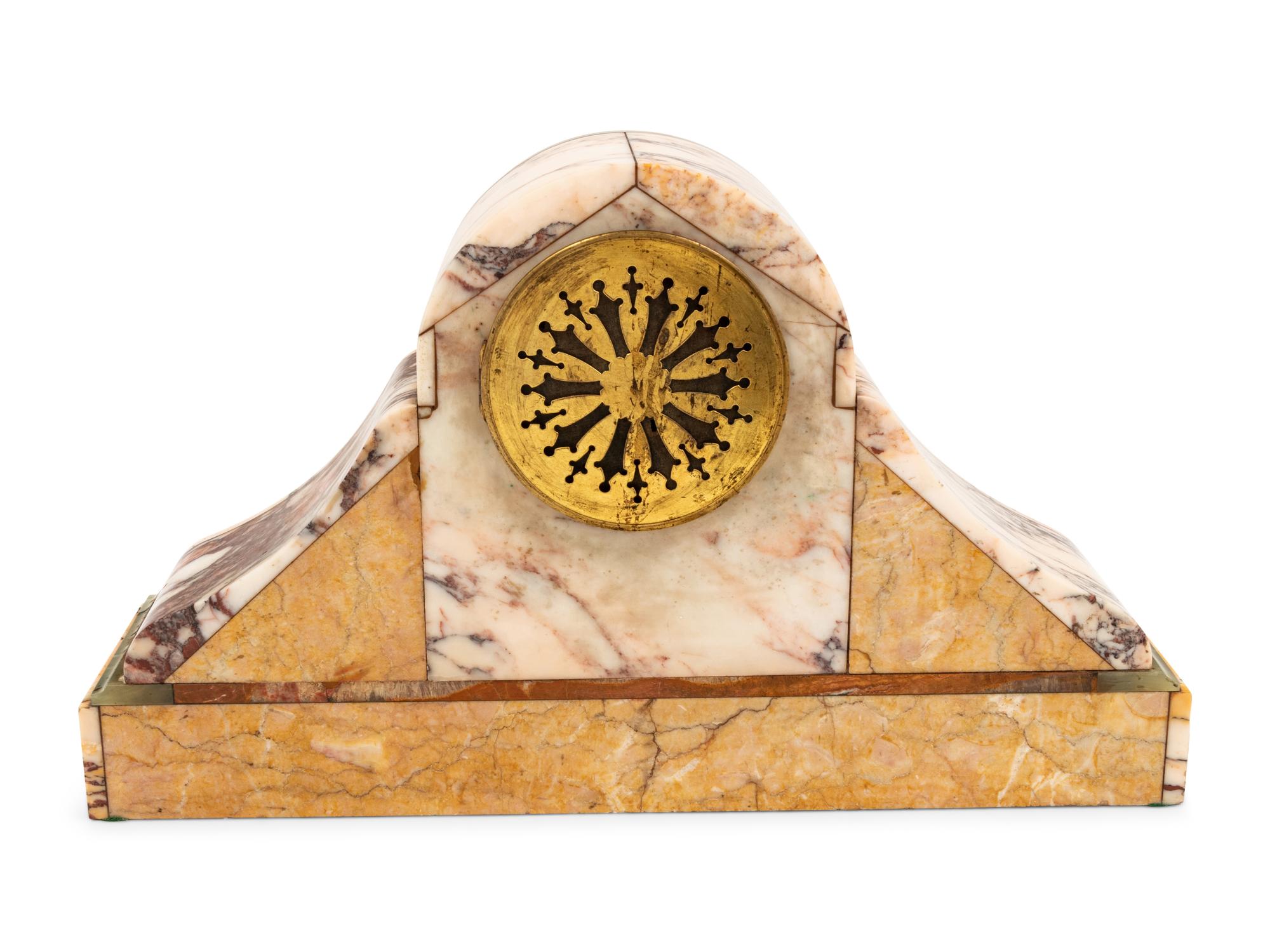 A Continental Marble Mantel Clock