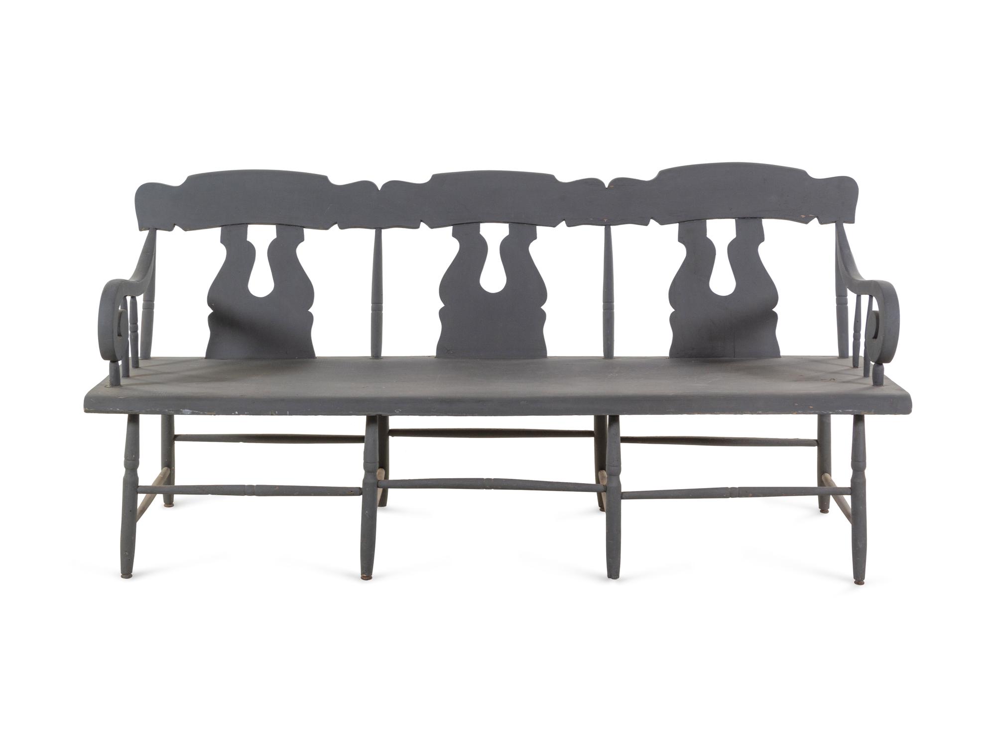 A Late Federal Painted Bench