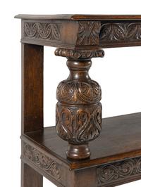A Jacobean Style Carved Oak Two-Tier Server