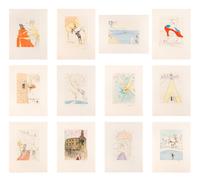 After 50 Years of Surrealism (complete portfolio of 12 with text and justification pages and portfolio case), 1974