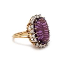 AMETHYST AND DIAMOND RING