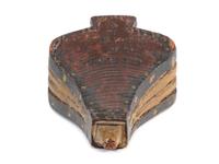 A Folk Art Carved and Painted Pine Peace and Plenty Bellows Model