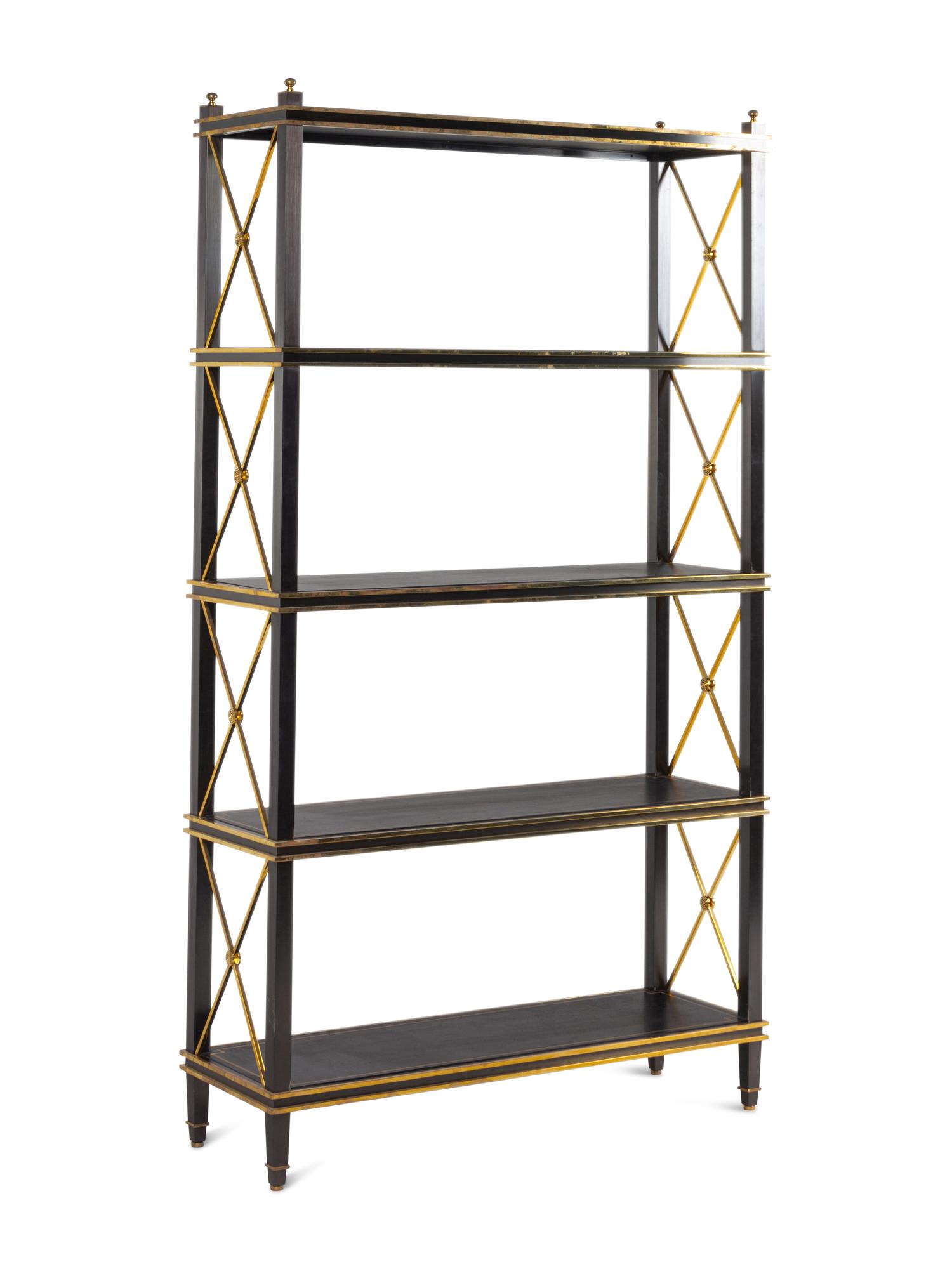 A Contemporary Metal Etagere in the Style of Maison Jansen