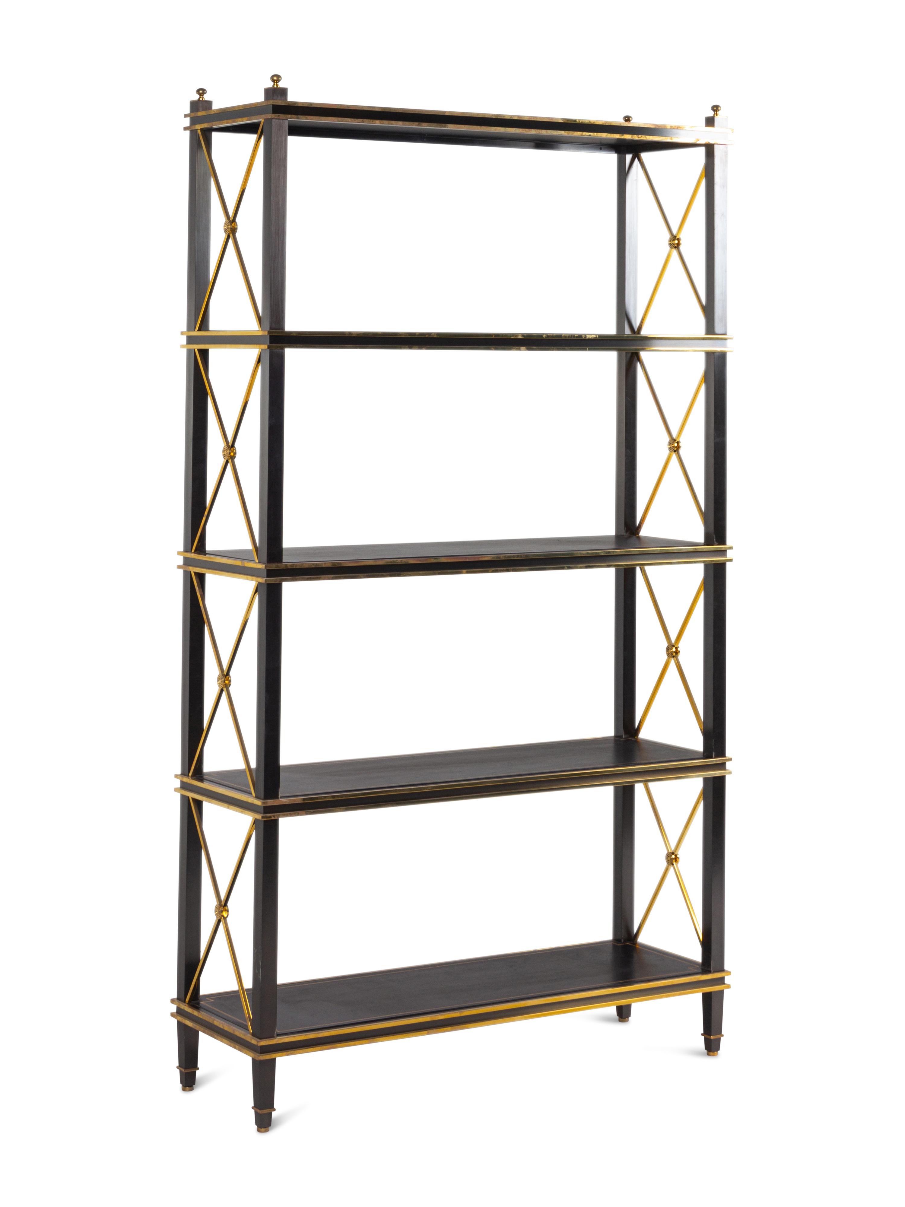 A Contemporary Metal Etagere in the Style of Maison Jansen
