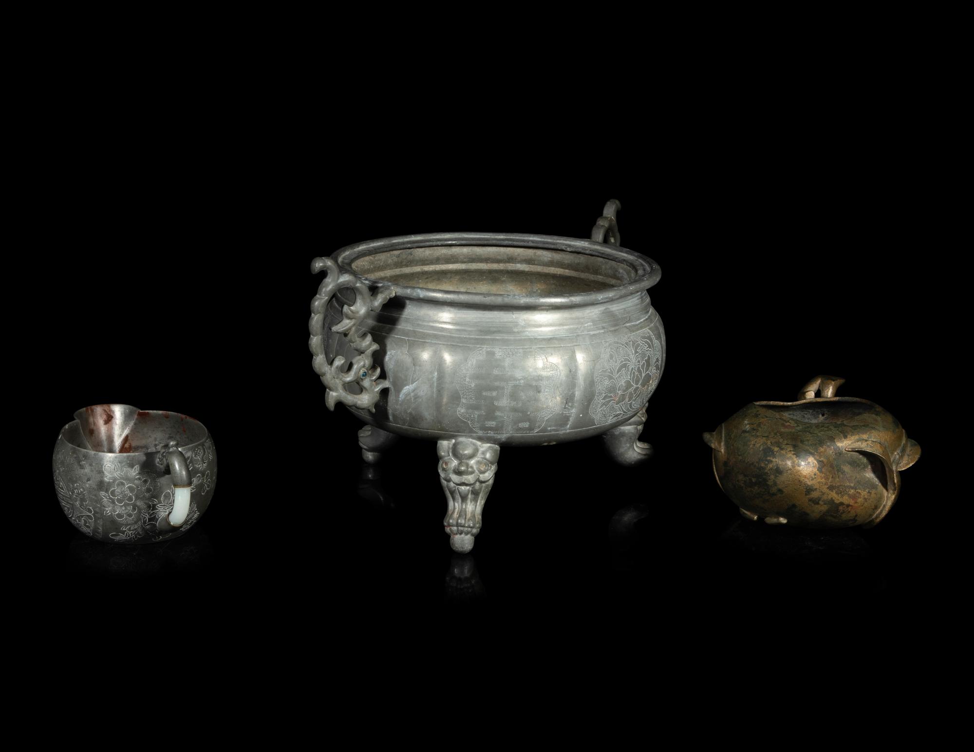 Three Chinese Metal Wares