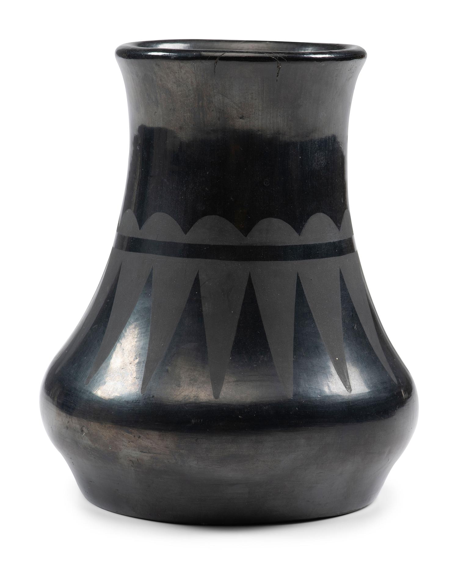 Blackware Pottery Vase, 1920-1925