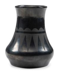 Blackware Pottery Vase, 1920-1925