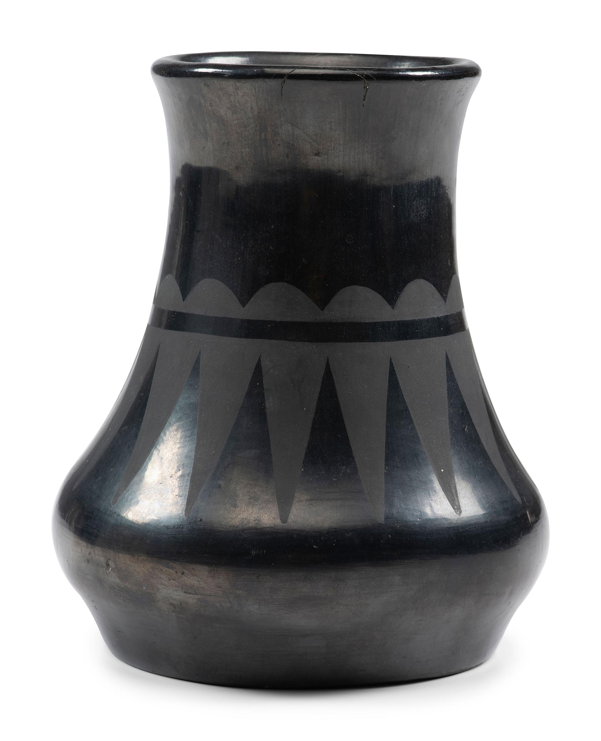 Blackware Pottery Vase, 1920-1925