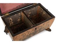 A George III Penwork Tea Caddy