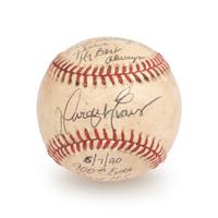 A Dwight Evans Boston Red Sox 900th Career Extra Base Hit Game Used Signed Autograph Baseball (Beckett Authentication Services Letter BAS Certified)