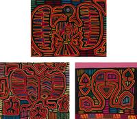 Anonymous Guna Person (Guna, 20th Century) — A Group of Three Mola Textiles