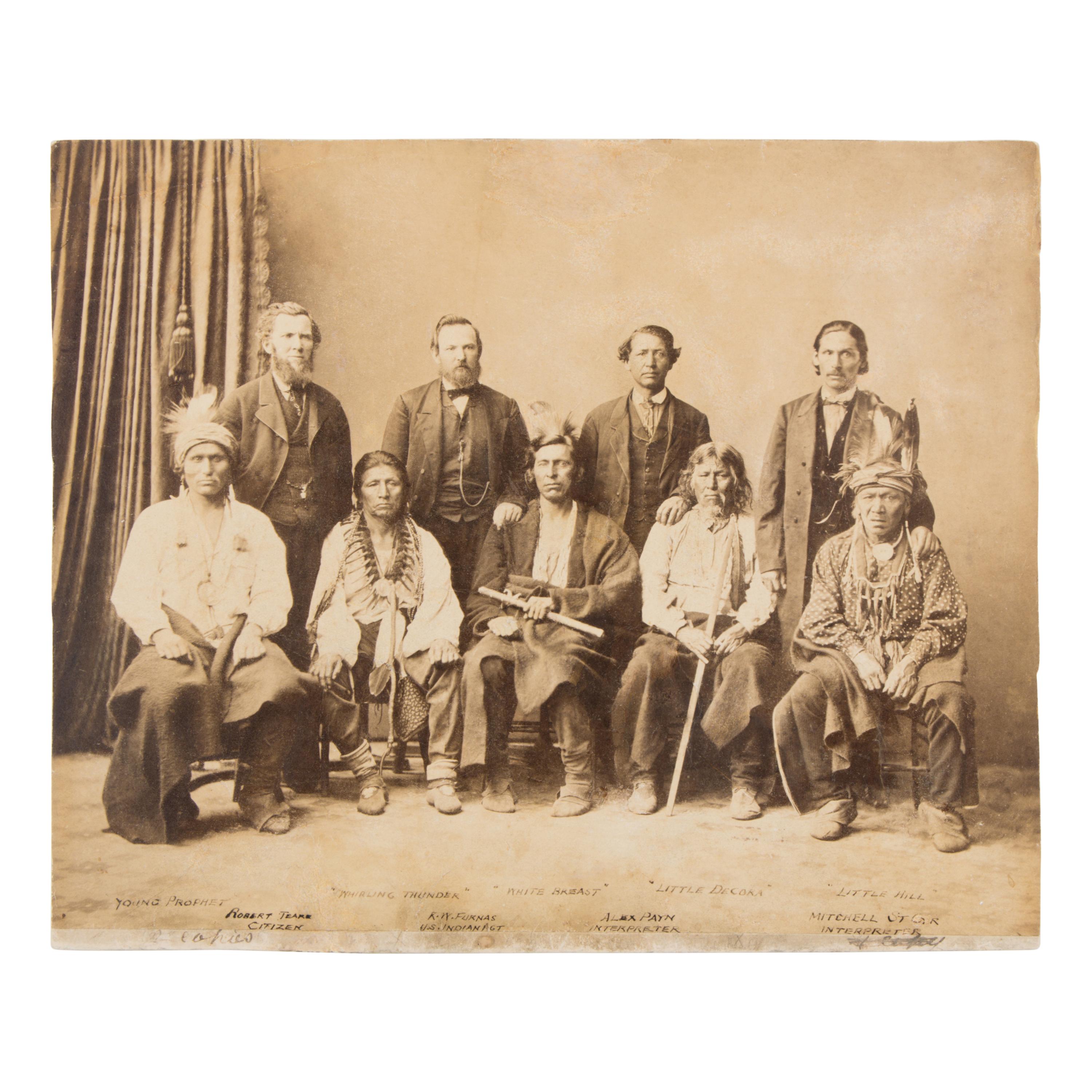 Winnebago Chiefs, Indian Agents, and Interpreters, in New York City 1865