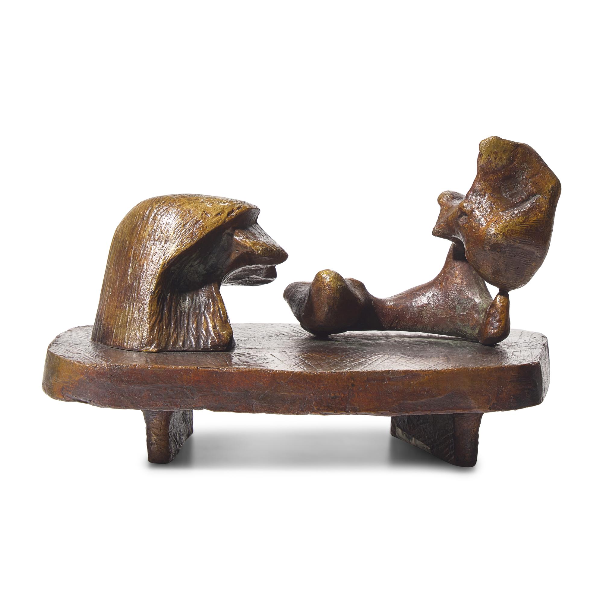 Henry Moore (British, 1898-1986) — Two Piece Reclining Figure #6, 1964