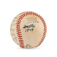 A 1948 Seattle Rainers Team Signed Autograph Baseball