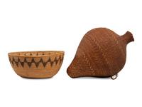 Washo Basket and Paiute Seed Jar