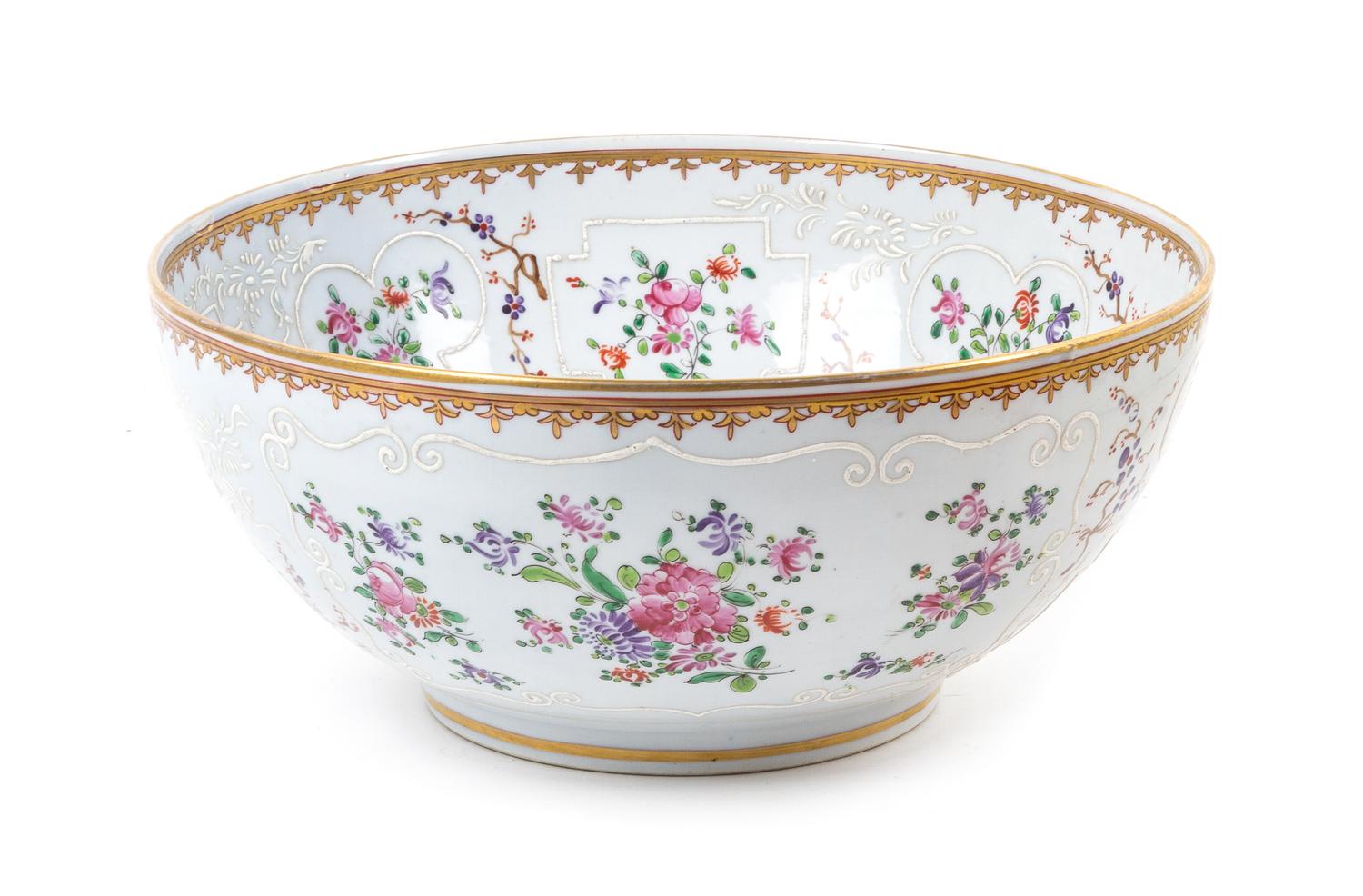 A Samson Porcelain Bowl Diameter 11 3/8 inches.