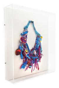 Joyce Scott, (American, b. 1948), Gin and Tonic Necklace Mounted in Frame