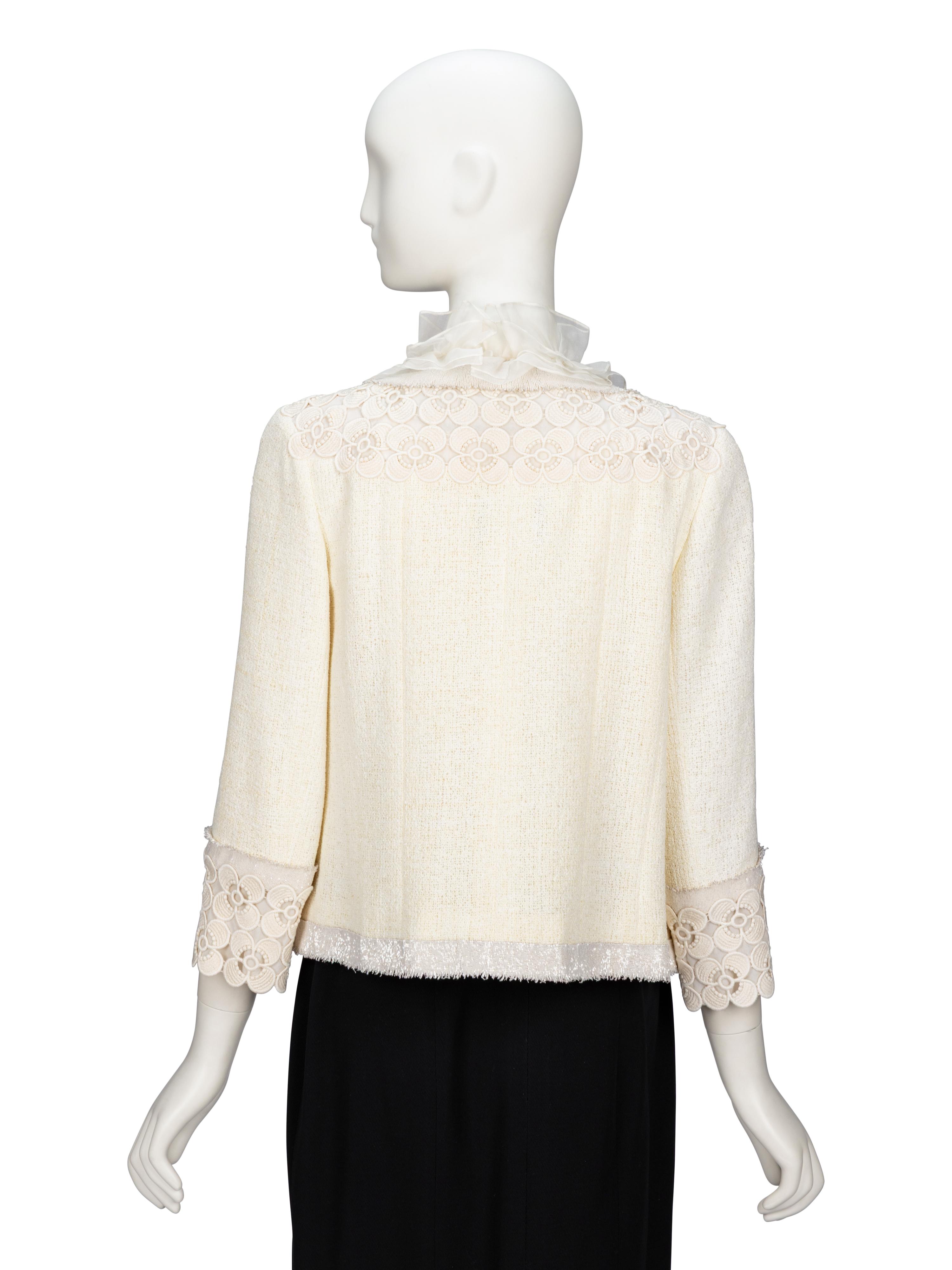 Chanel, Sequined Tweed Jacket & Blouse Ensemble