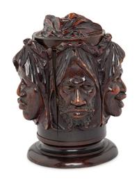 A German or Austrian Carved Walnut Humidor