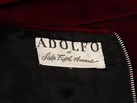 Adolfo, Burgundy Velvet Top, 1969
