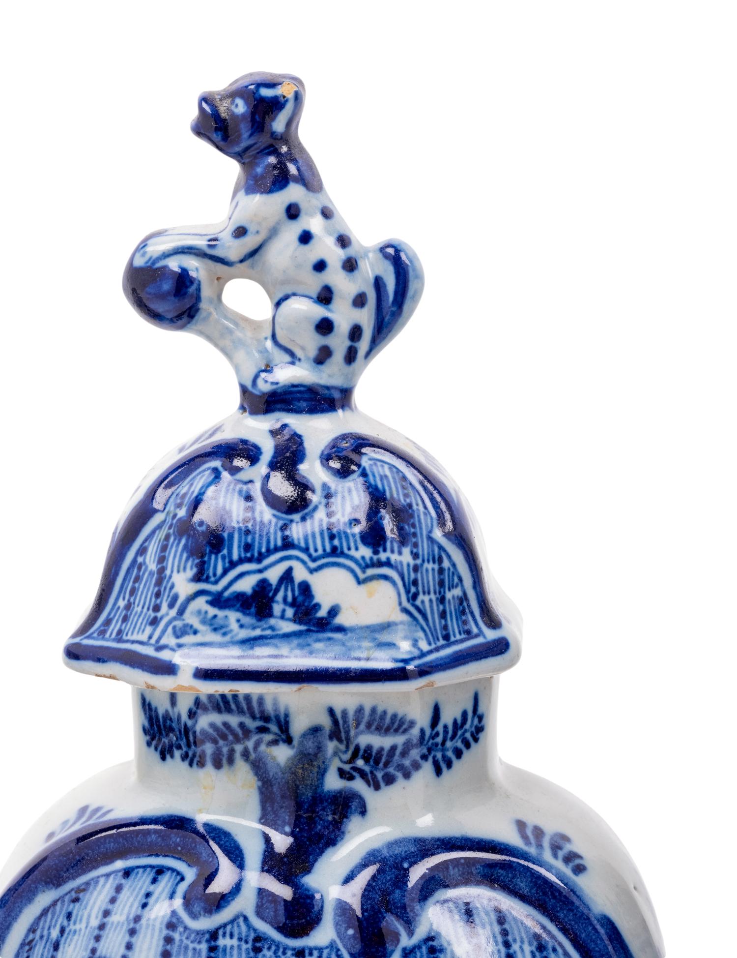 Four Delft Ceramic Vases
