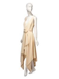 Guy Laroche Haute Couture, Cream Silk Wrap Dress