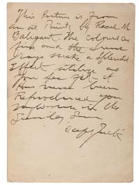 [WILD WEST SHOWS]. CRAWFORD, John. W. "Captain Jack" (1847-1917). A group of 2 inscribed items, including book and portrait.