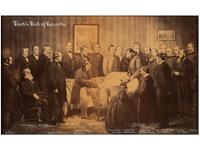 [POLITICS IN AMERICA]. GOLDIN, John, photographer. Death Bed of Lincoln . Washington, DC: John Littlefield, 1866.