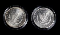 Two United States 1878-CC Morgan Silver Dollars