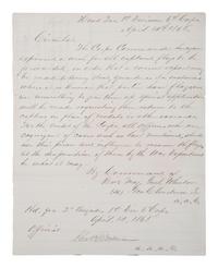 [CIVIL WAR] Union Circular requesting captured flags be returned to Corps Commander, 14 April 1865.