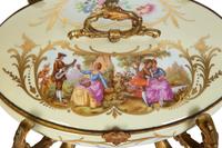 A Gilt Metal Mounted Sèvres Style Porcelain Table Casket