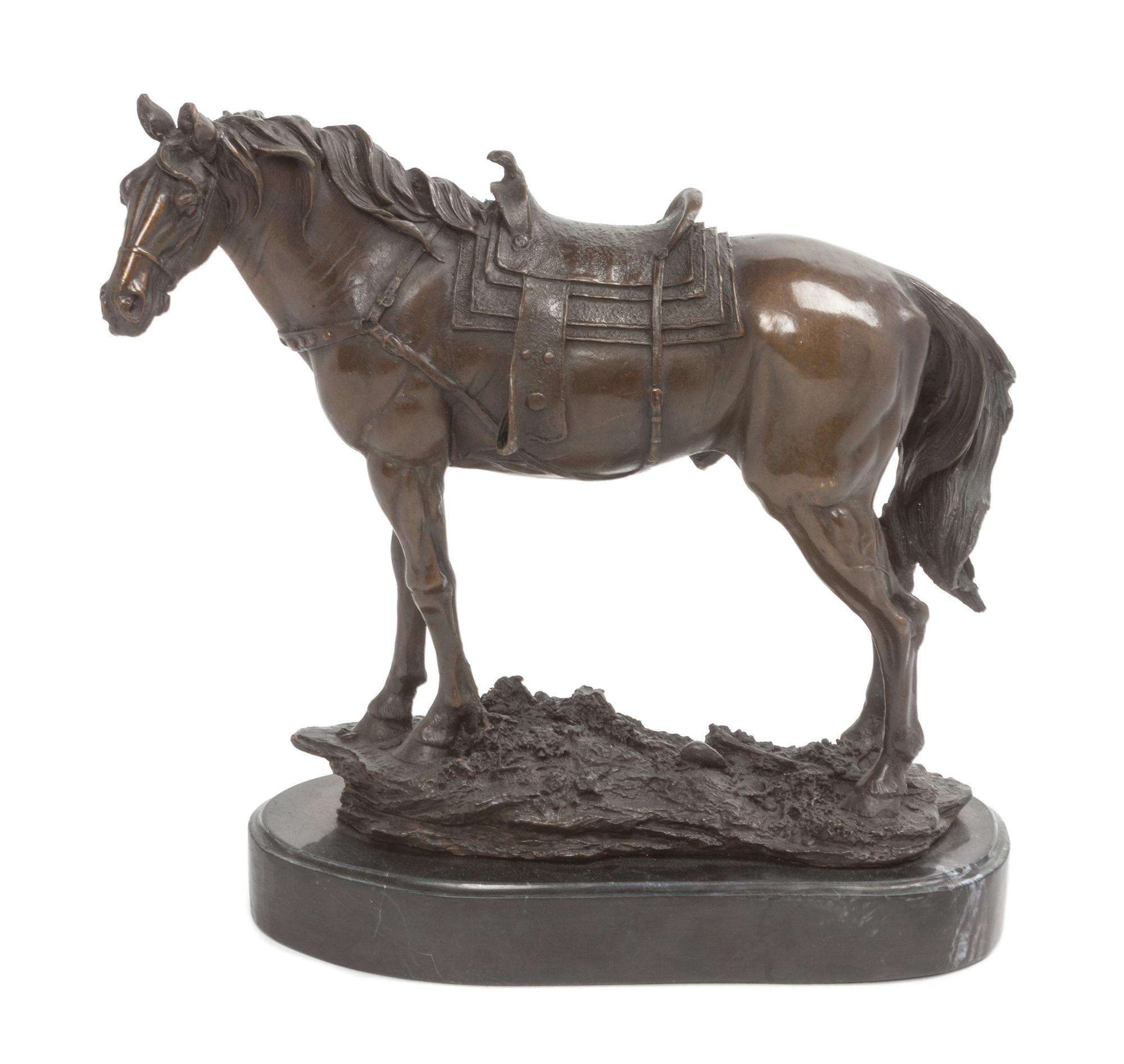 A Contemporary Bronze Figure Width 11 inches. — 20TH CENTURY