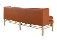A Contemporary Faux Leather Upholstered Sofa