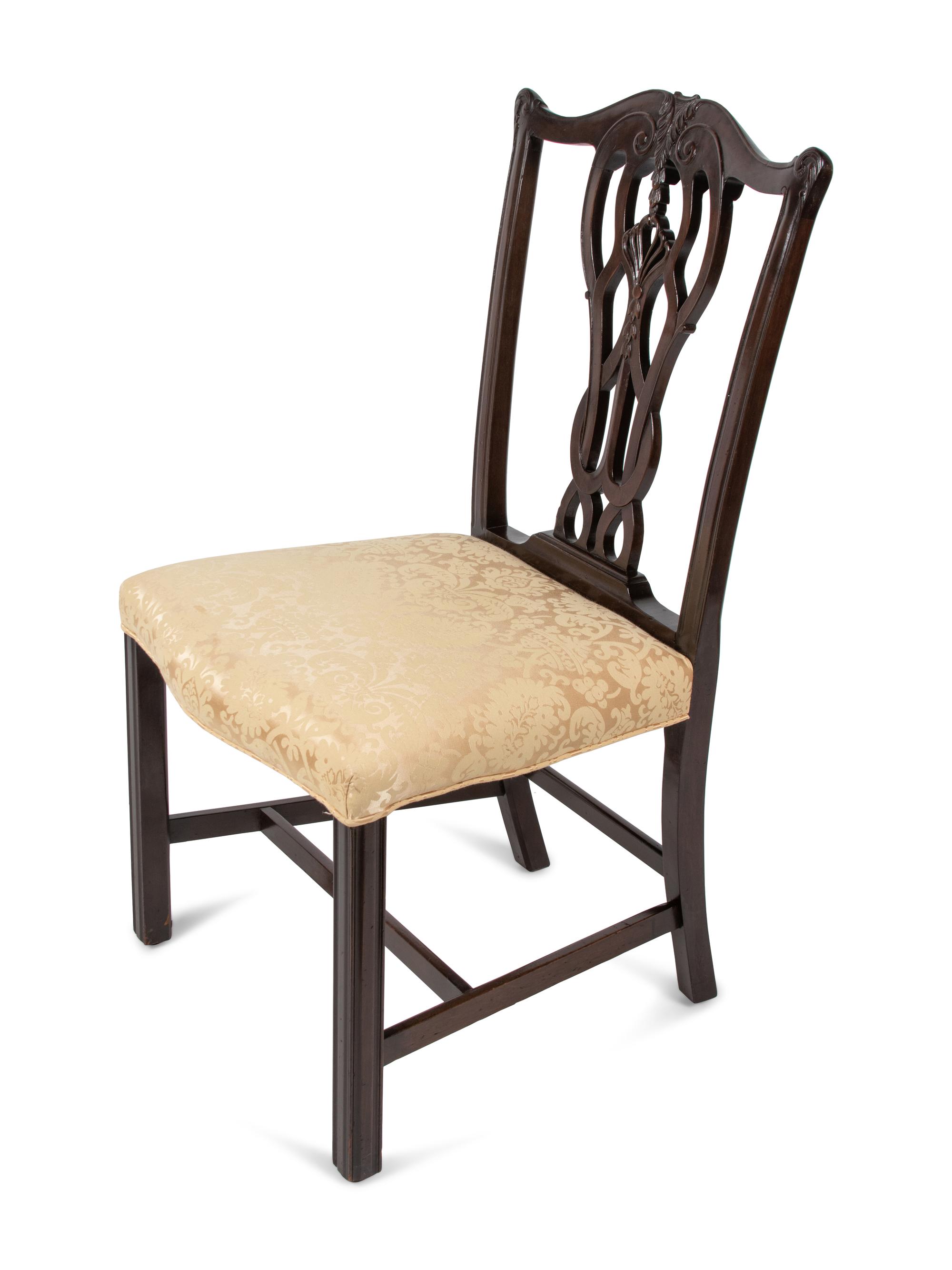 A Set of Eight George III Style Mahogany Dining Chairs