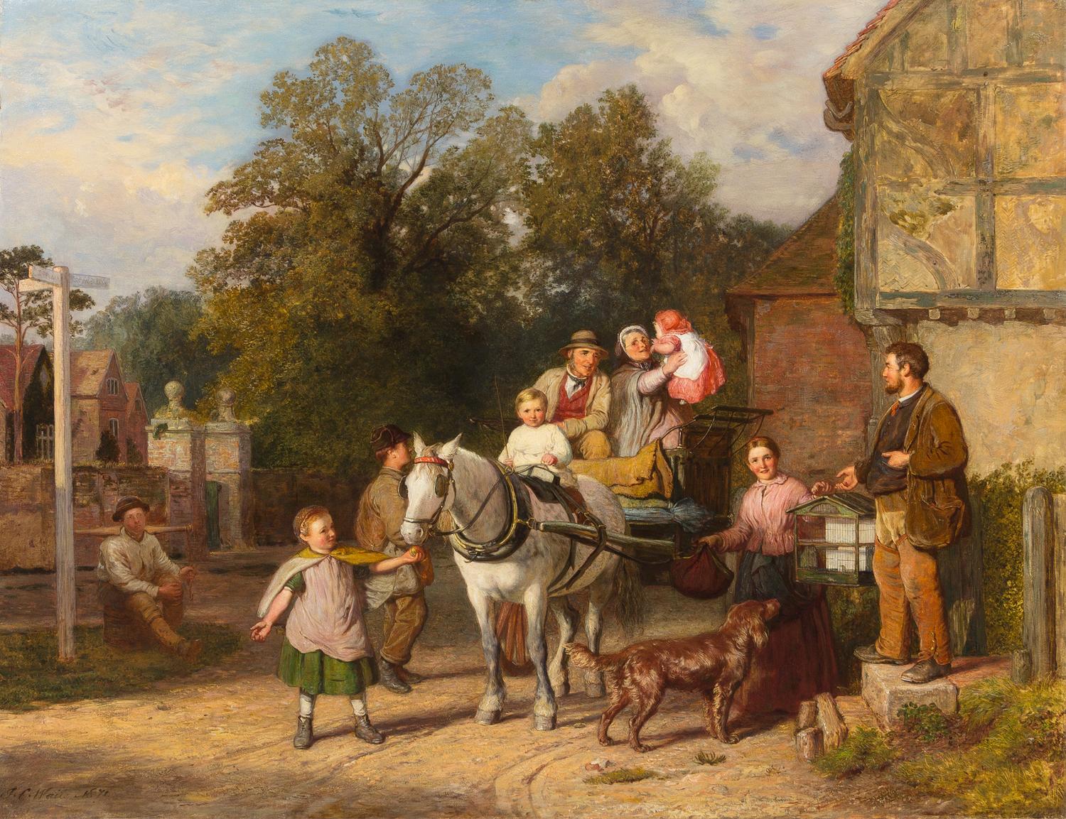James Clarke Waite, (British, 1832-1921), Grandfather's Departure, 1871