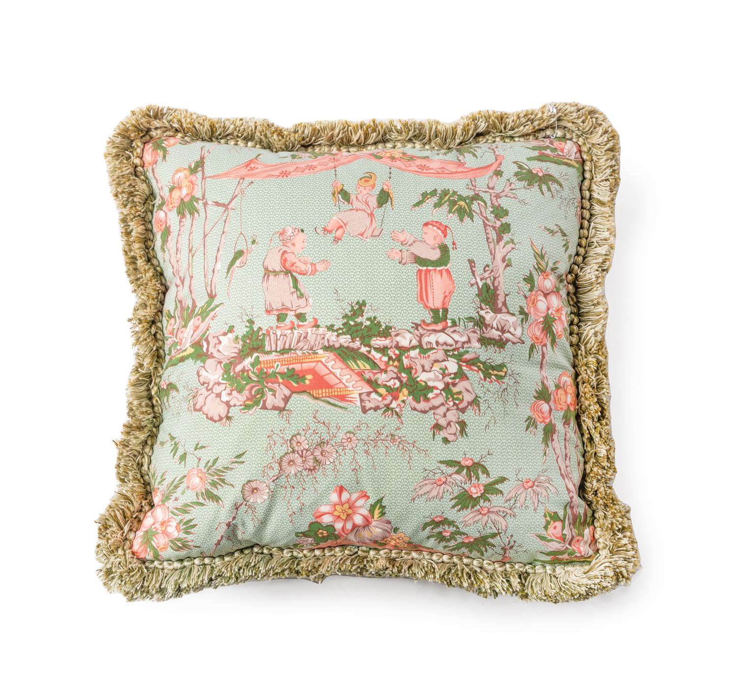 Eight Printed Cotton Cushions