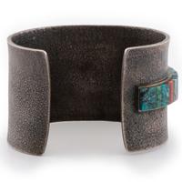 Silver Cuff Bracelet, Accented with Gold, Turquoise, Lapis, and Coral